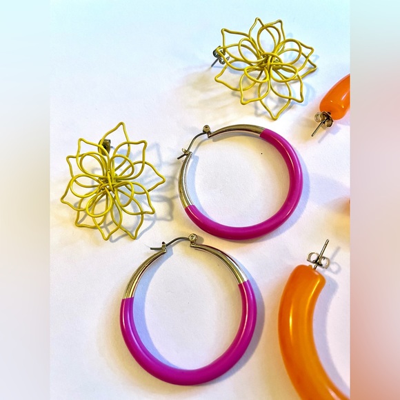 Set of 3 Colourful Earrings - Picture 3 of 3